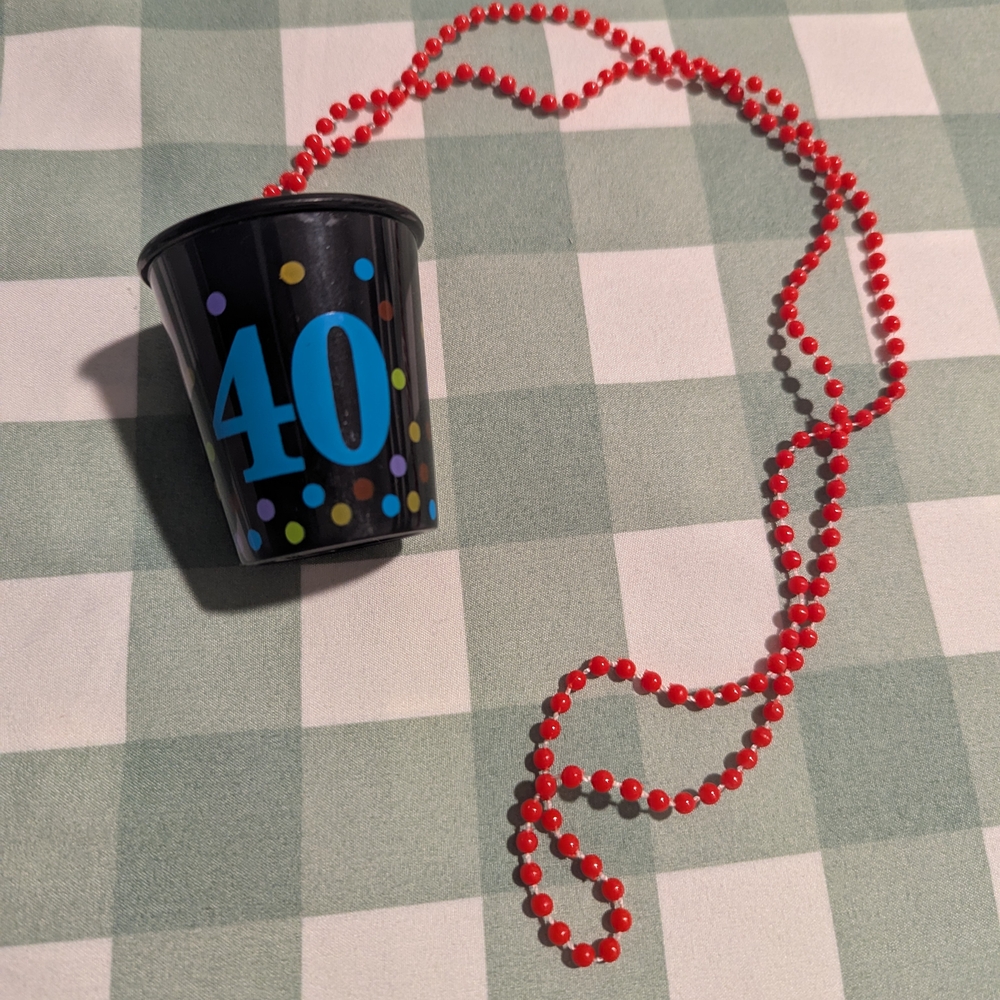 🌼5 For $30🌼40th Birthday Shot Glass Necklace